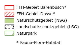 Legende zur &Uuml;bersichtskarte Naturschutzgebiete